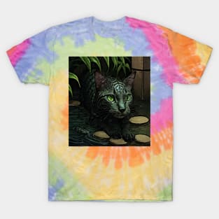 watercolor cat alligator T-Shirt